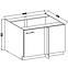 Küchenzeile Lara 105 Nd 1f Bb Mdf  Weiß Glänzend,2