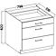 Küchenzeile Lara 80d 3s Bb Mdf  Weiß Glänzend,2