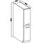 Küchenzeile Lara 30dk-162 Cargo 1f Bb Mdf Weiß Glänzend,2