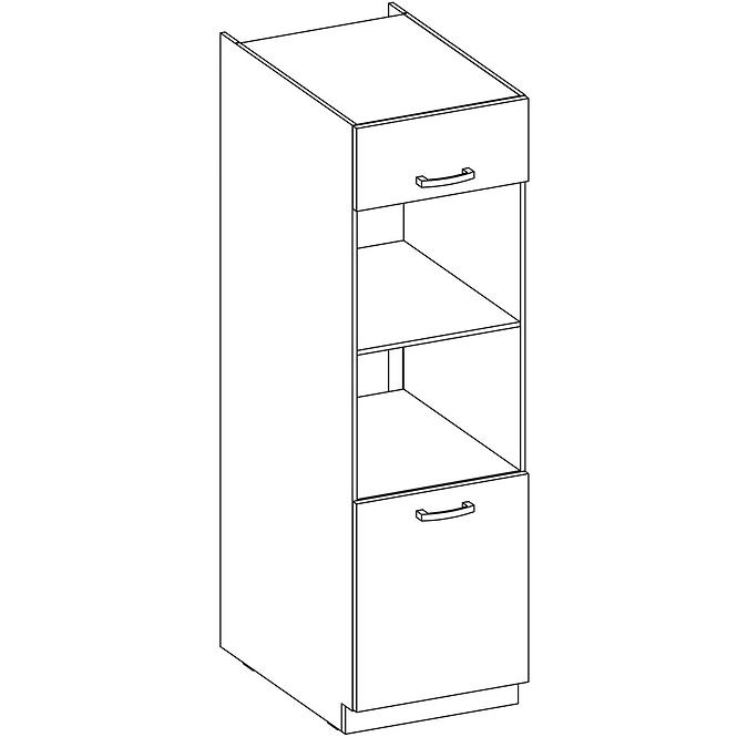 Küchenzeile Lara 60dpm-210 2f Bb Mdf  Weiß Glänzend