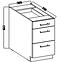 Küchenzeile Lara 40d 3s Bb Mdf Grau  Glänzend,2