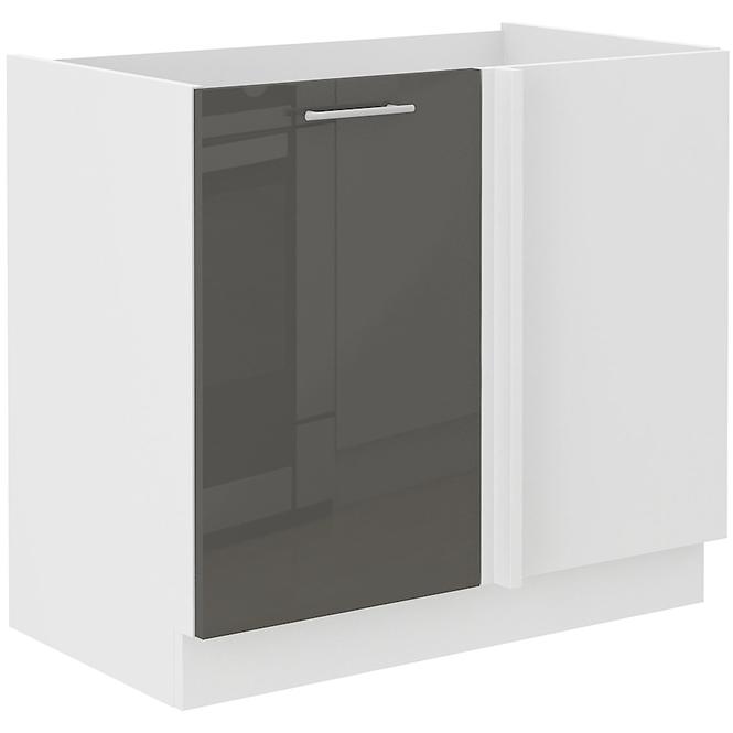 Küchenzeile Lara 105 Nd 1f Bb Mdf Grau  Glänzend