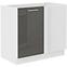 Küchenzeile Lara 105 Nd 1f Bb Mdf Grau  Glänzend