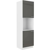 Küchenzeile Lara 60dp-210 2f Bb Mdf Grau  Glänzend
