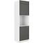 Küchenzeile Lara 60dp-210 2f Bb Mdf Grau  Glänzend