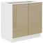 Küchenzeile Lara 80d 2f Bb Mdf Cappuccino Glänzend