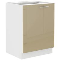 Küchenzeile Lara 60d 1f Bb Mdf Cappuccino Glänzend