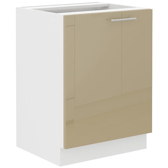 Küchenzeile Lara 60d 1f Bb Mdf Cappuccino Glänzend