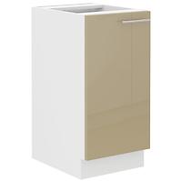 Küchenzeile Lara 40d 1f Bb Mdf Cappuccino Glänzend