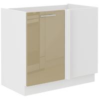 Küchenzeile Lara 105 Nd 1f Bb Mdf Cappuccino Glänzend