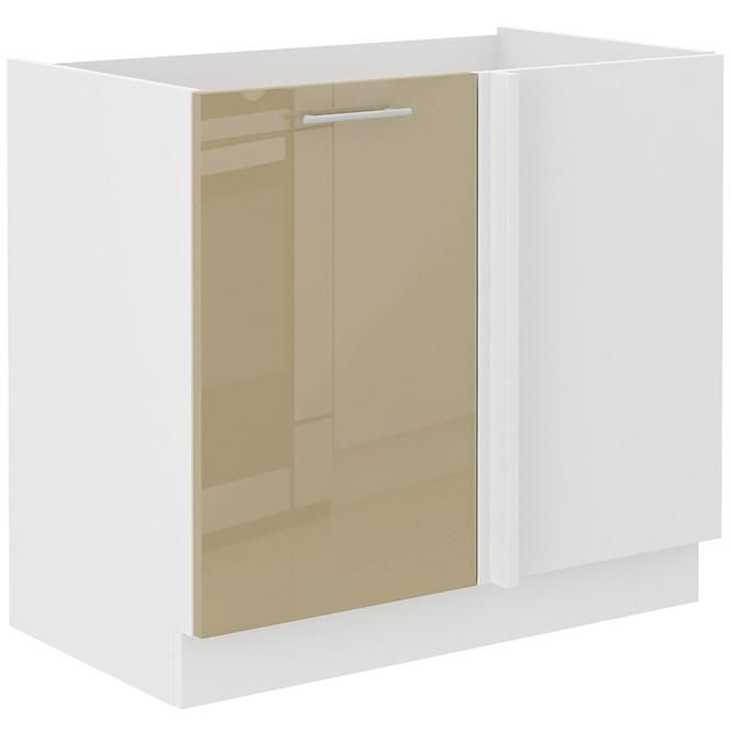 Küchenzeile Lara 105 Nd 1f Bb Mdf Cappuccino Glänzend