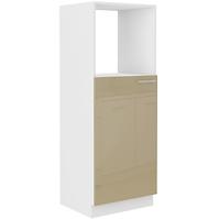 Küchenzeile Lara 60dkpl-162 1f Bb Mdf Cappuccino Glänzend