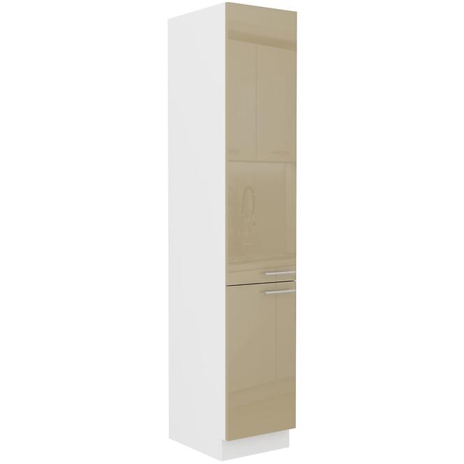 Küchenzeile Lara 40dk-210 2f Bb Mdf Cappuccino Glänzend