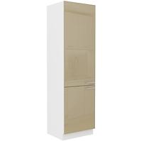 Küchenzeile Lara 60dk-210 2f Bb Mdf Cappuccino Glänzend