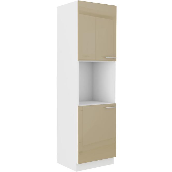 Küchenzeile Lara 60dp-210 2f Bb Mdf Cappuccino Glänzend
