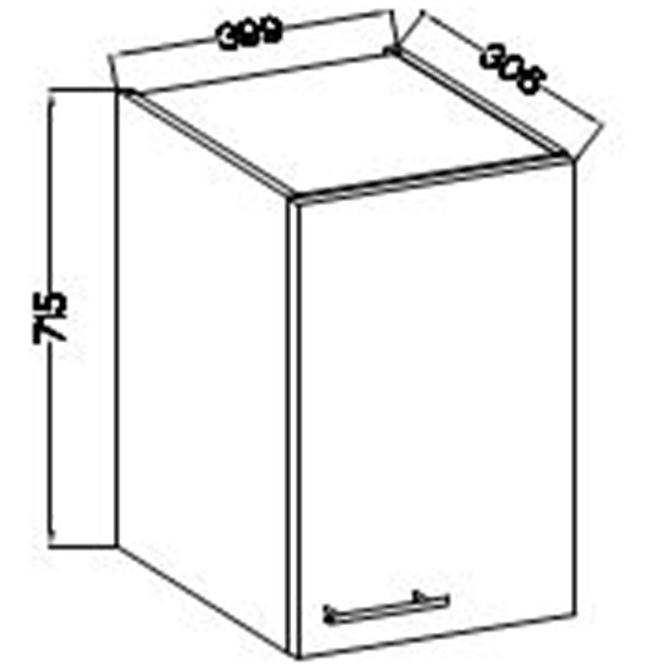 Küchenzeile Lara 40g-72 1f Mdf  Weiß Glänzend,2