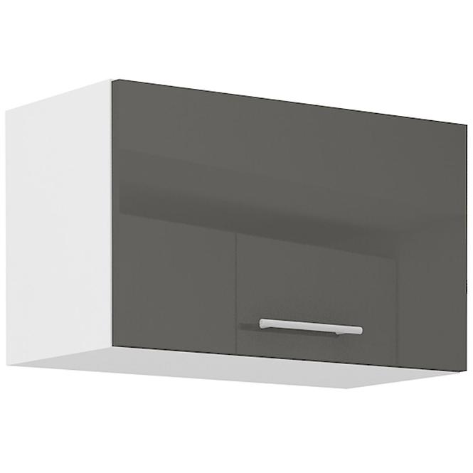 Küchenzeile Lara 60gu-36 1f Mdf Grau Glänzend