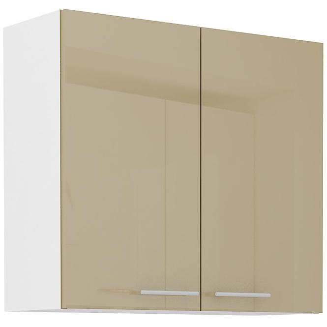 Küchenzeile Lara 80g-72 2f Mdf Cappuccino Glänzend