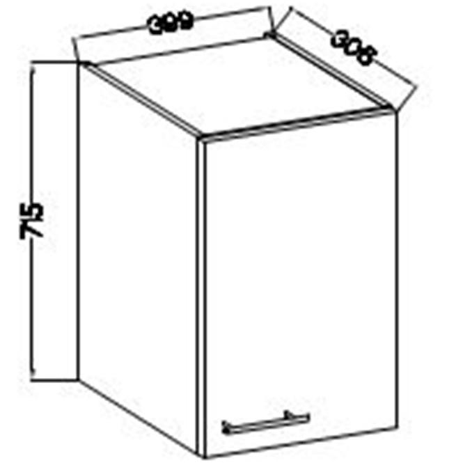 Küchenzeile Lara 40g-72 1f Mdf Cappuccino Glänzend,2