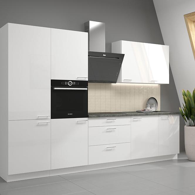 Küchenzeile Lara Front Zm.570x446 Mdf Weiß Glänzend