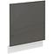 Küchenzeile Lara Front Zm.570x596 Mdf Grau Glänzend