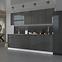 Küchenzeile Lara Front Zm.570x596 Mdf Grau Glänzend,6