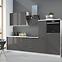 Küchenzeile Lara Front Zm.570x596 Mdf Grau Glänzend,7