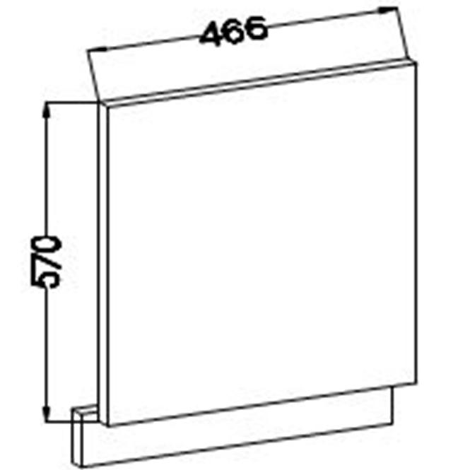 Küchenzeile Lara Front Zm.570x446 Mdf Grau Glänzend,2