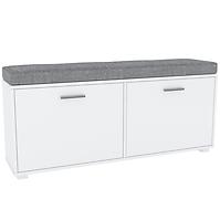 Schuhschrank Libra 2KL Weiß/graphit 52.5X120X27.1