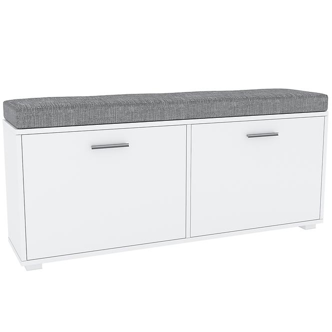 Schuhschrank Libra 2KL Weiß/graphit 52.5X120X27.1