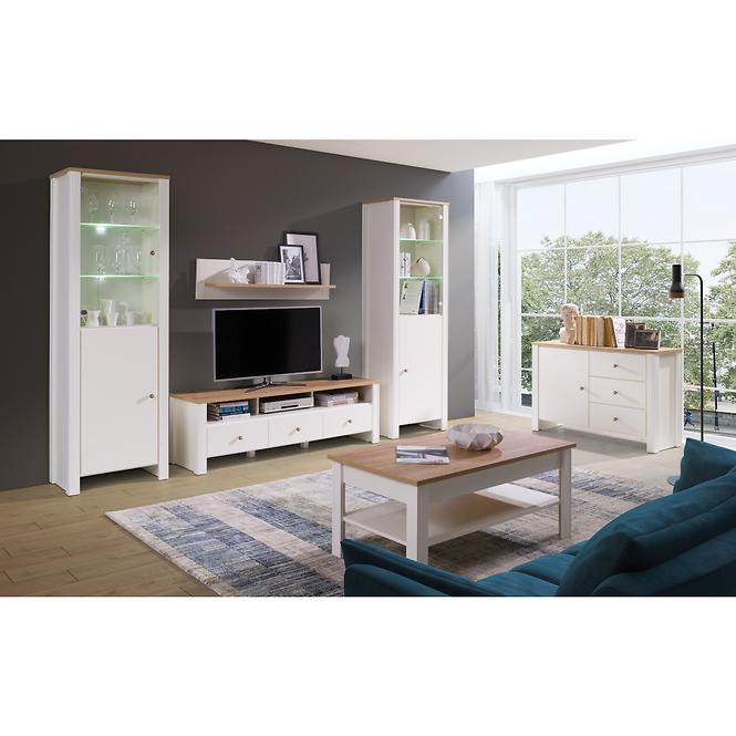 Schrank Berg 10 Cream/Eiche Gold