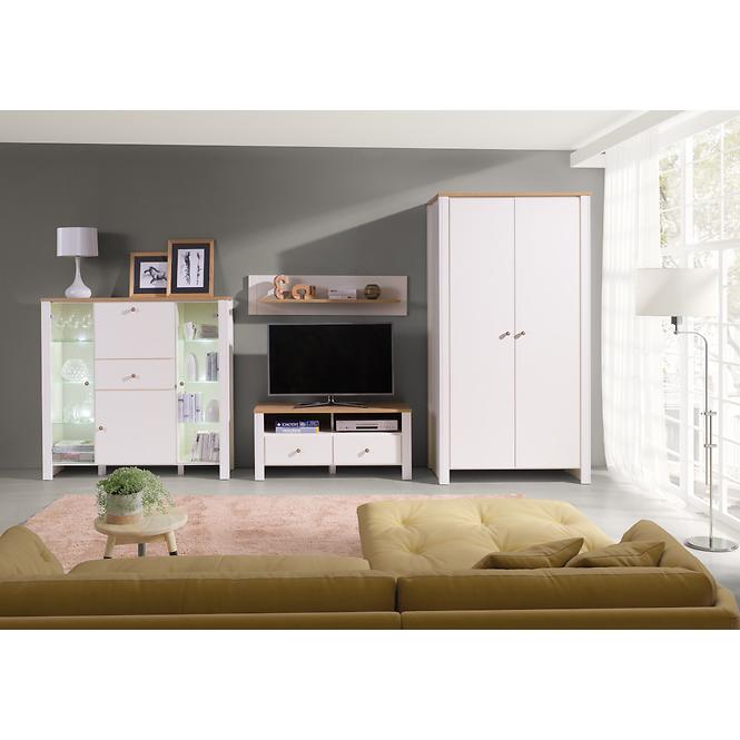 Schrank Berg 10 Cream/Eiche Gold