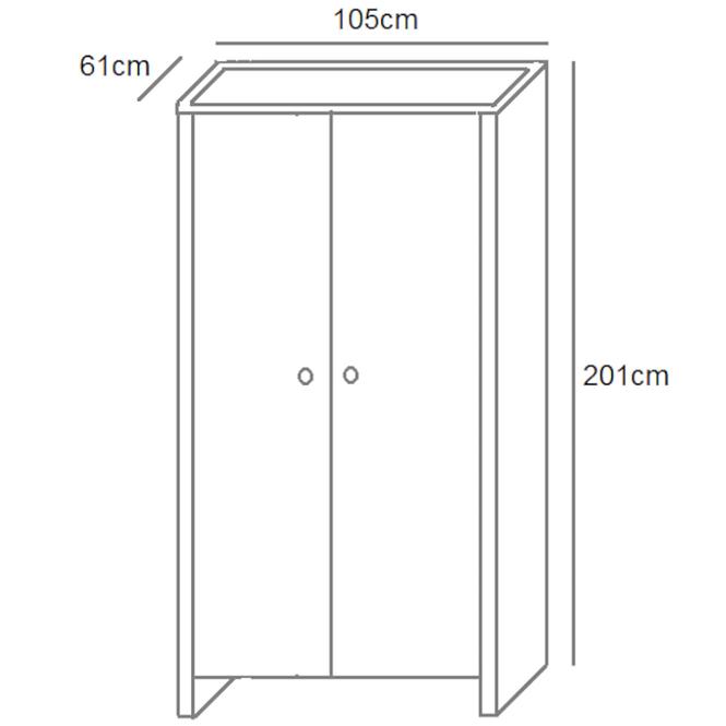 Schrank Berg 10 Cream/Eiche Gold