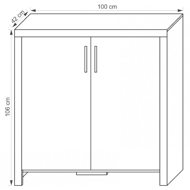 Schrank Cezar 10 Milano/Crem