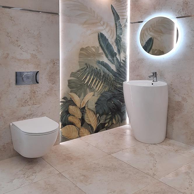 Dekorfliese 1 Alabaster Shine Leaves B 59,8/119,8