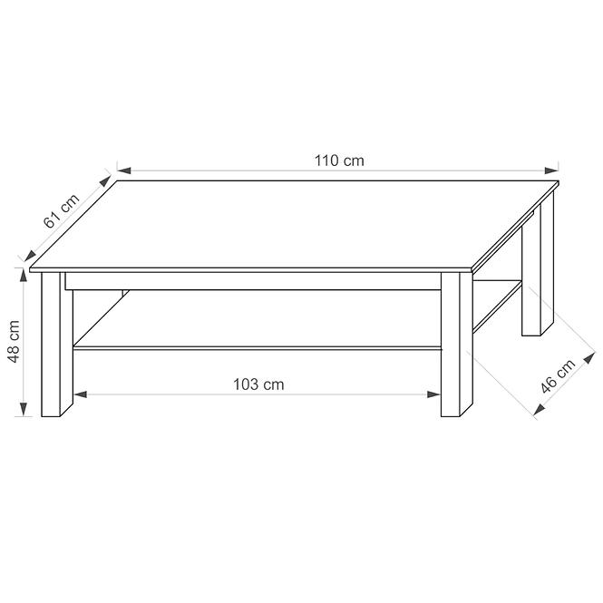 Couchtisch Samba 9 Pflaume / Graphit 