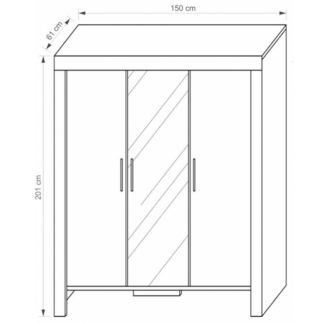 Schrank Cezar 1 MI / CR