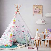 Tipi-Zelt Blumen 