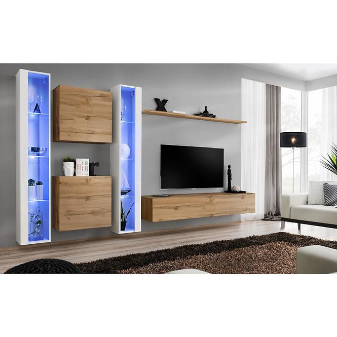 VITRÍNA ZÁVESNÁ SWITCH SW1 BILY WW SW WW 1 +LED