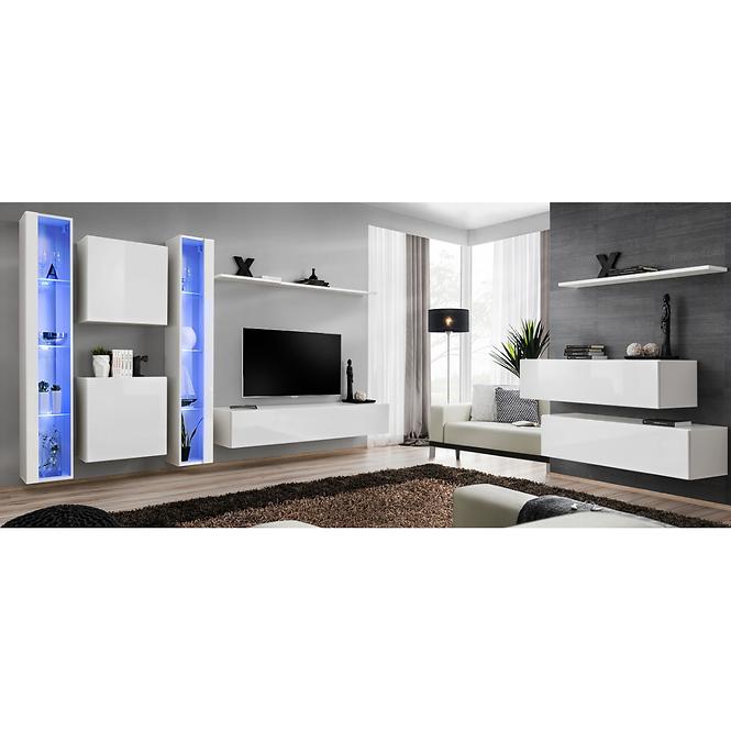 VITRÍNA ZÁVESNÁ SWITCH SW1 BILY WW SW WW 1 +LED