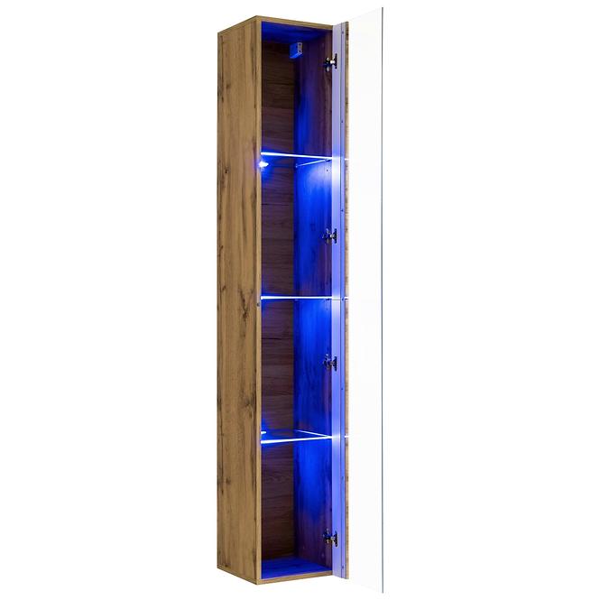 Vitrine Switch glas WW1 Eiche Wotan + LED