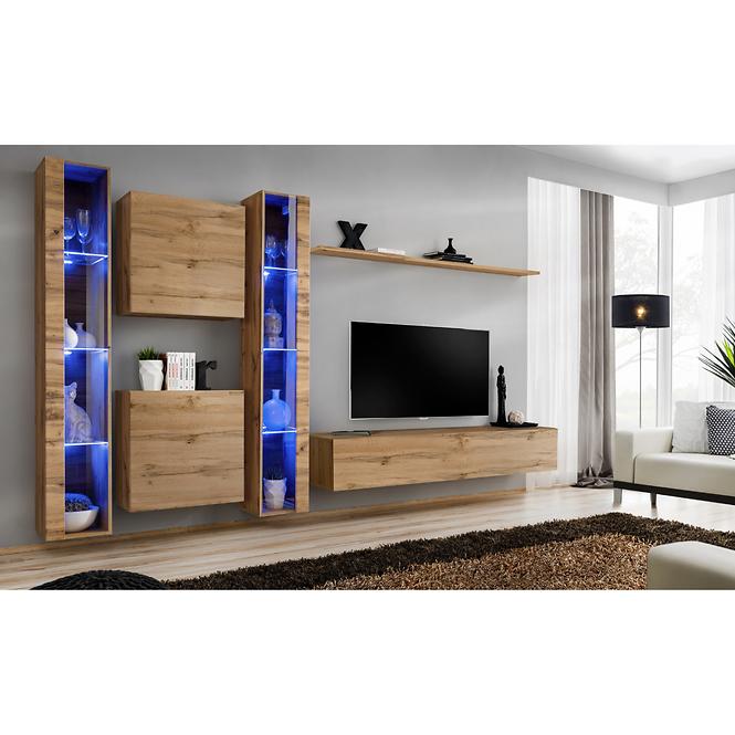 Vitrine Switch glas WW1 Eiche Wotan + LED