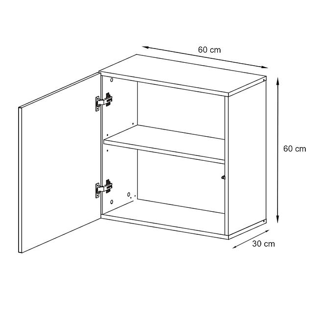 Vitrine Switch WW3 Eiche Wotan +LED