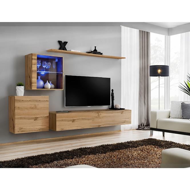Vitrine Switch WW3 Eiche Wotan +LED
