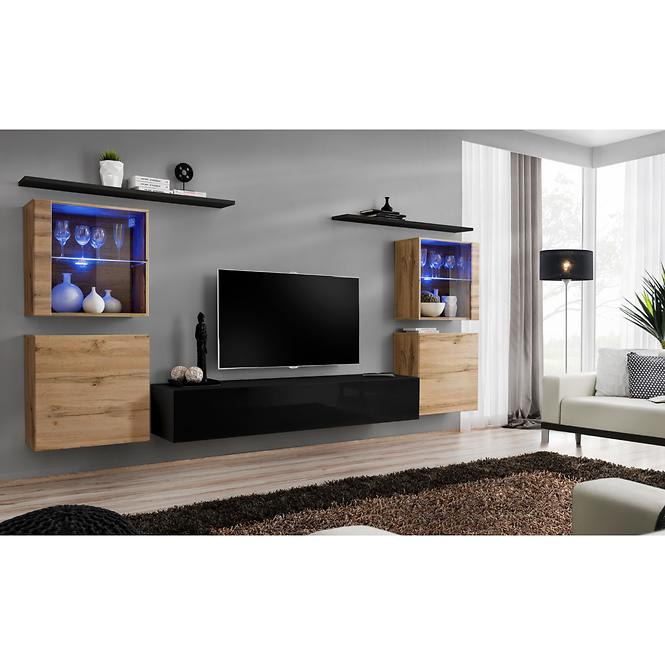 Vitrine Switch WW3 Eiche Wotan +LED