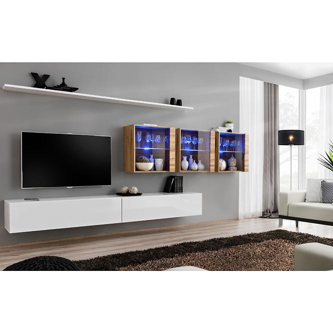 Vitrine Switch WW3 Eiche Wotan +LED