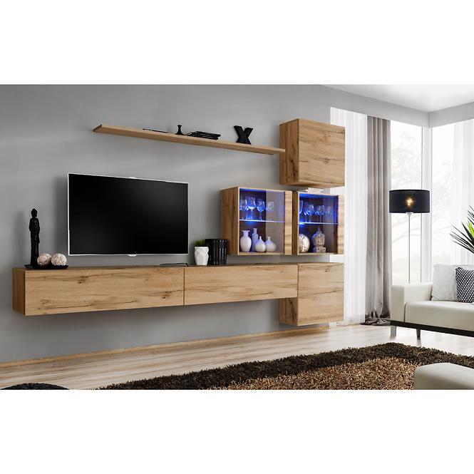Vitrine Switch WW3 Eiche Wotan +LED
