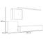 Wohnwand Switch XV Glass +LED graphit/weiß,2