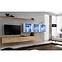 Wohnwand Switch XVII Glass + LED Eiche Wotan/weiß