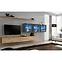 Wohnwand Switch XVII Glass + LED Eiche Wotan/graphit